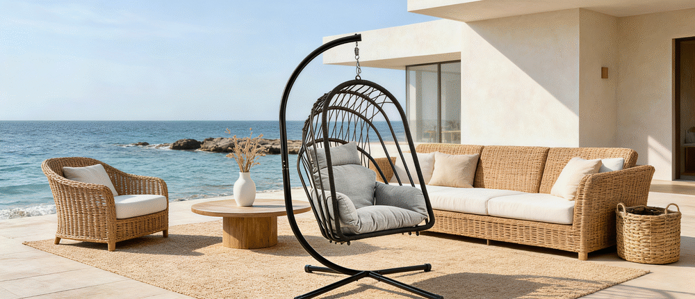 Gdzie ustawić fotel wiszący? Taras, balkon, ogród czy salon?